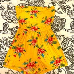 Justify, yellow floral romper.